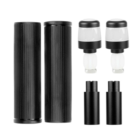 ULIP Czarne gripy + swiatła boczne do Ninebot Max G30 / Motus Scooty 10