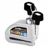 Blokada zabezpieczenie z alarmem DISC LOCK do Xiaomi M365 / 1S / Essential - SREBRNY