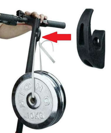 Hak zaczep uchwyt na zakupy CZARNY do Xiaomi M365 / M365 PRO / PRO 2 / 1S / Essential