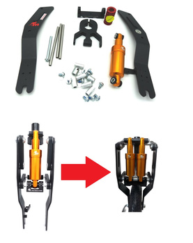 Zestaw do konwersji zawieszenia Monorim MX0 na DMX0 - podwójny amortyzator do Ninebot Max G30 i Motus Scooty 10