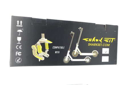 Zawieszenie przednie amortyzator SHARKSET do Ninebot Max / G30 Motus Scooty 10 / Frugal Power - kolor BIAŁY
