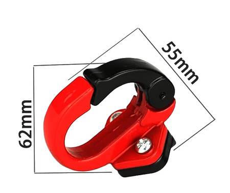 Zamykany metalowy hak na zakupy do Xiaomi M365 / PRO / PRO 2 / 1S / Essential - CZERWONY