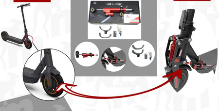 Amortyzator Skrętu MONORIM MDamper do Ninebot Max G30 / Motus Scooty 10 / Frugal Power - kolor CZERWONY