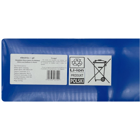 Bateria akumulator litowo-jonowy 52V 20Ah do hulajnogi KuKirin G2 Master