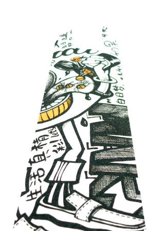 Mata antypoślizgowa Naklejka do Xiaomi M365PRO / PRO 2 - GRAFFITI BLACK & WHITE