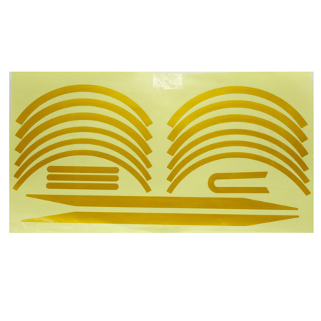 Złoty zestaw naklejek odblaskowych do Xiaomi M365 / M365 PRO / PRO 2 / 1S / Essential / Mi3