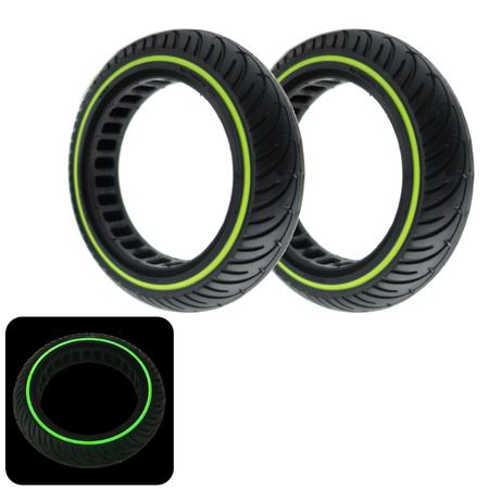 Zestaw 2x Opona Półpełna 8.5x2" (pasek fluorescencyjny) do Xiaomi M365 / M365 PRO / PRO 2 / 1S / Essential / Mi 3