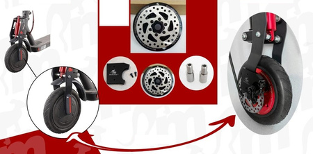 Monorim MD-FB Osłona Pokrywa Przedniego Silnika 36V z tarczą hamulcową i adapterem do Xiaomi M365 / PRO / PRO 2 / 1S / Essential