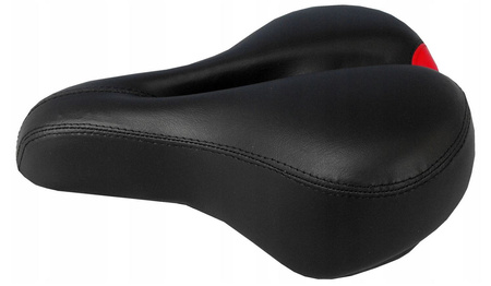 Amortyzowane siodełko do Xiaomi M365 / 1S / Essential / Mi 3 / Fiat 500 - Czarny, czerwony