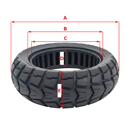 Opona Bezdętkowa Półpełna 10x2.75-6.5" (slot 53mm)