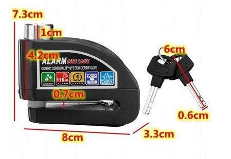 Blokada DISK LOCK Tarczy Hamulcowej Alarm do Xiaomi M365 / PRO / PRO 2 - Czerwony