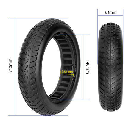 2x Opona 8.5x2" (8 1/2x2) Bezdętkowa Półpełna do Xiaomi M365 / PRO / PRO 2 / 1S / Essential / Mi 3