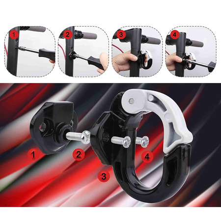 Zamykany hak na zakupy do Xiaomi M365 / PRO / PRO 2 / 1S / Essential