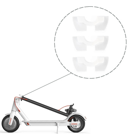 3x Podkładka kasująca luzy mechanizmu składania do Xiaomi M365 / M365 PRO - BIAŁY