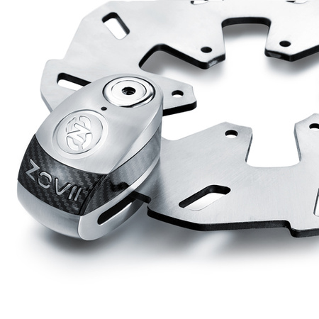 Zabezpieczenie Disc Lock z Alarmem ZOVII ZD6 - Brushed Metal