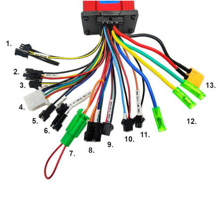 Zestaw elektroniki kontroler 350W + wyświetlacz WXGN100 z manetką 6 pin