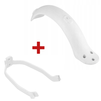 ZESTAW Błotnik tylny + Wspornik tylnego błotnika do Xiaomi M187 / M365 / M365 PRO – BIAŁY