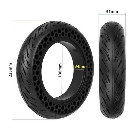 Opona Bezdętkowa 10x2.125-6.1" do Xiaomi M365/PRO / Ninebot F20/F25/F30/F40 / Motus Scooty 10 Lite