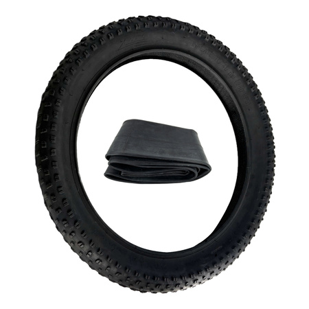 Gruba Opona Pneumatyczna Wanda 20x3.0" + Dętka do Roweru typu Fatbike