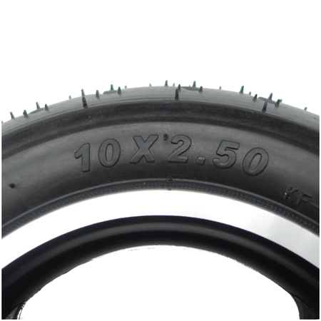 Koło przednie z oponą pełną do Kugoo M4 / M4 PRO (zestaw: opona pełna 10x2.5", felga skręcana 6")