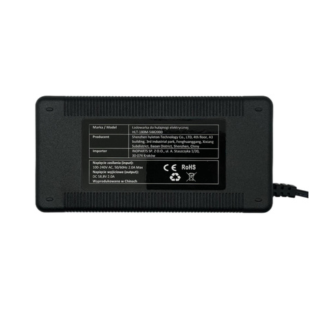 Ładowarka 58,8V 2A Zasilacz CIQGY 3 Pin do KuKirin G2 Master / G3 PRO