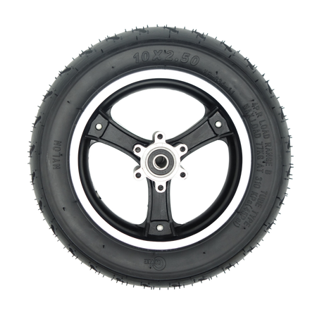 Koło przednie z oponą pełną do Kugoo M4 / M4 PRO (zestaw: opona pełna 10x2.5", felga skręcana 6")