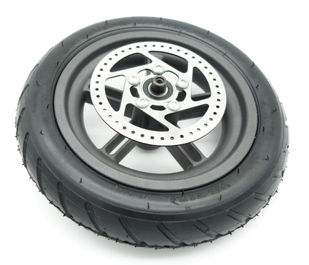 ZESTAW Koło Tył - Felga + opona pneumat 8.5" + tarcza 110mm V1 do Xiaomi M365 / 1S / Essential