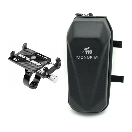 Zestaw Torba sakwa Monorim 2L + Uchwyt na telefon GUB G-81 do hulajnogi elektrycznej