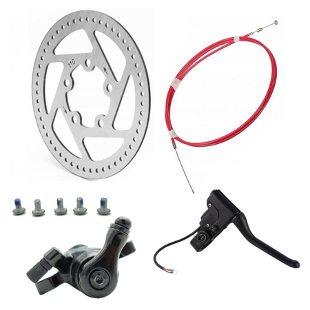 Zestaw Tarcza hamulcowa i zacisk + dźwignia hamulca z linką hamulcową do Xiaomi M365