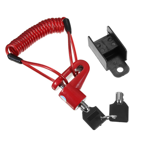 Zabezpieczenie antykradzieżowe z linką do Xiaomi M365 / PRO / PRO 2 / 1S / Essential - CZERWONY