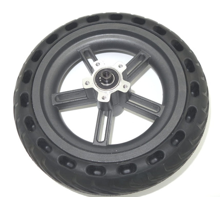 Szare koło tylne z osią i pełną oponą do Xiaomi M365 / 1S / Essential / Mi 3