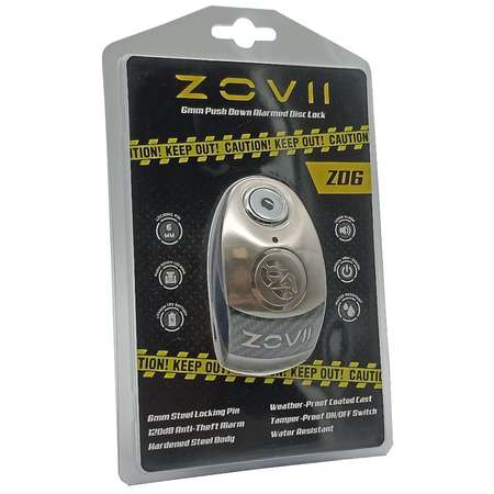 Zabezpieczenie Disc Lock z Alarmem ZOVII ZD6 - Brushed Metal
