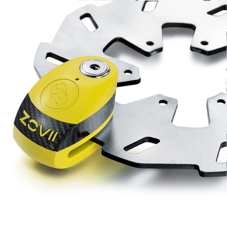 Zabezpieczenie Disc Lock z Alarmem ZOVII ZD10 - Yellow