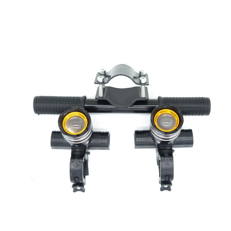 Zestaw 2x Lampa LED + Poprzeczka mocująca do kolumny kierownicy do hulajnóg elektrycznych