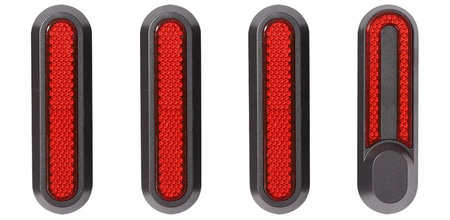 4x Odblaskowa osłona śrub do Xiaomi M365 / PRO / PRO 2 / 1S / Essential - Szary / Czerwony