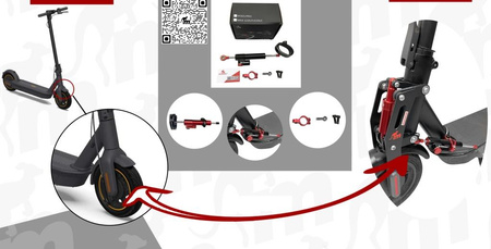 Amortyzator Skrętu MONORIM MDamper do Ninebot Max G30 / Motus Scooty 10 / Frugal Power - kolor CZARNY