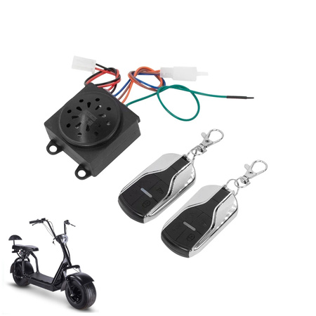 Alarm + 2 piloty do skutera CP-1 / Velex / Bili Coco / City Coco