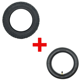 ZESTAW Pneumatyczna Opona TERENOWA / OFF ROAD 10x2"+ dętka 10x2" z wentylem zakrzywionym 45° do XIAOMI M365 / PRO / PRO 2 / 1S / ESSENTIAL / MI 3