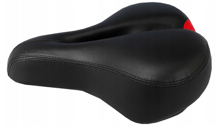 Amortyzowane siodełko do Xiaomi M365 / 1S / Essential / Mi 3 / Fiat 500 - Czarny, czerwony