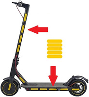 4x Naklejka odblaksowa ŻÓŁTY do Xiaomi M365 / PRO / PRO 2 / Ninebot Max G30 / Motus Scooty 10
