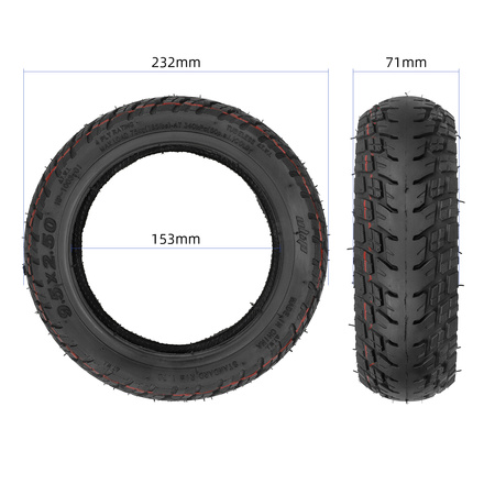 Opona pneumatyczna ULIP 9.5x2.50-6" tubeless + wentyl do NIU KQI3 Pro
