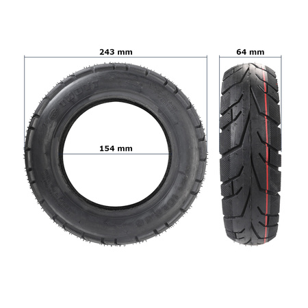 Opona TUOVT 10x2.5" do Dualtron Spider / Kaabo Mantis 10 / Speedway IV / Techlife X7 / Zero 10X