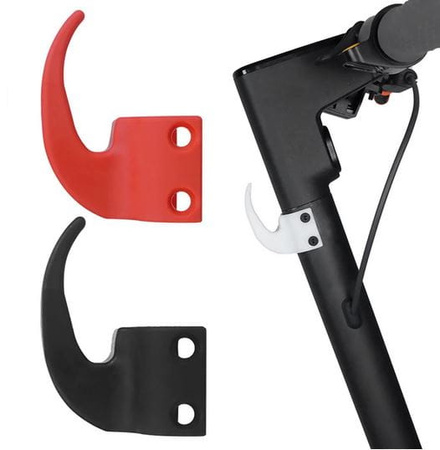 Hak Zaczep na zakupy do kierownicy CZERWONY do do Ninebot Max G30 / Motus Scooty 10 / Frugal Power