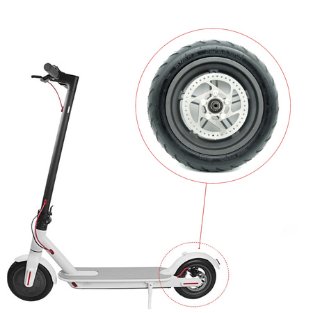 ZESTAW Koło Tył - Felga + opona pneumat 8.5" + tarcza 110mm V1 do Xiaomi M365 / 1S / Essential