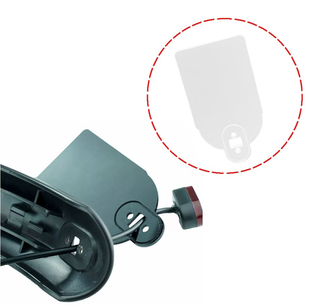 Uchwyt na tablicę rejestracyjną do Xiaomi M365 / M365 PRO - BIAŁY