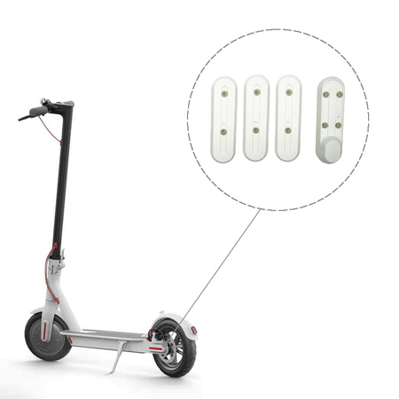 4x Biała pokrywa śrub kół do Xiaomi M365 / M365 PRO / PRO 2 / 1S / Essential / Mi 3