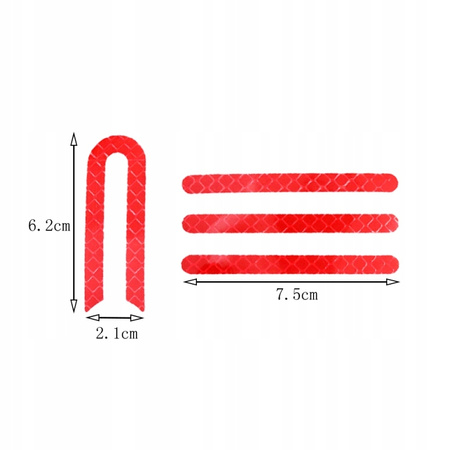 4x Pokrywa śrub SZARA + naklejki odblaskowe CZERWONE do Xiaomi M365 / PRO / PRO 2 / 1S / Essential