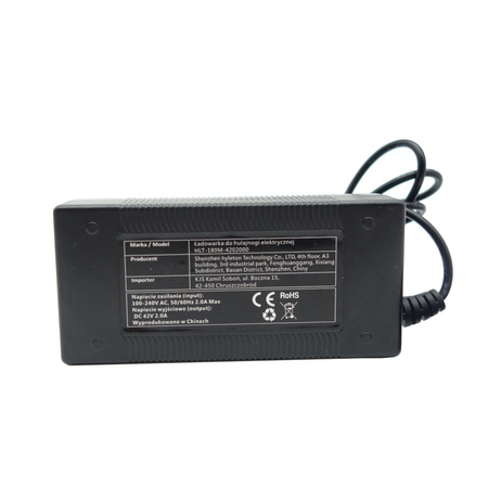 Ładowarka 42V 2A do Motus Scooty 8.5/Motus Scooty 10/Motus Scooty 10 Lite/Fiat 500