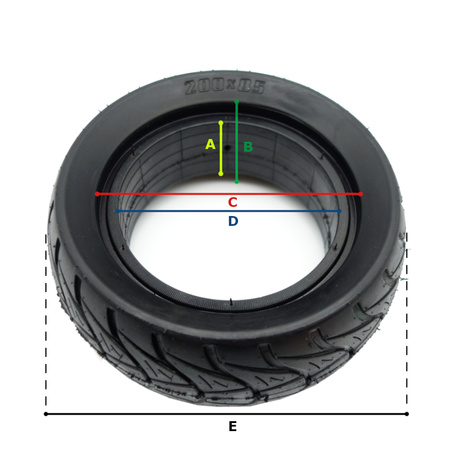 Opona pełna 200x85 do hulajnogi elektrycznej