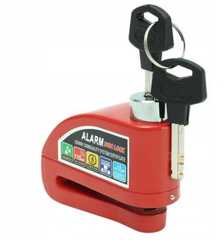 Blokada DISK LOCK Tarczy Hamulcowej Alarm do Xiaomi M365 / PRO / PRO 2 - Czerwony